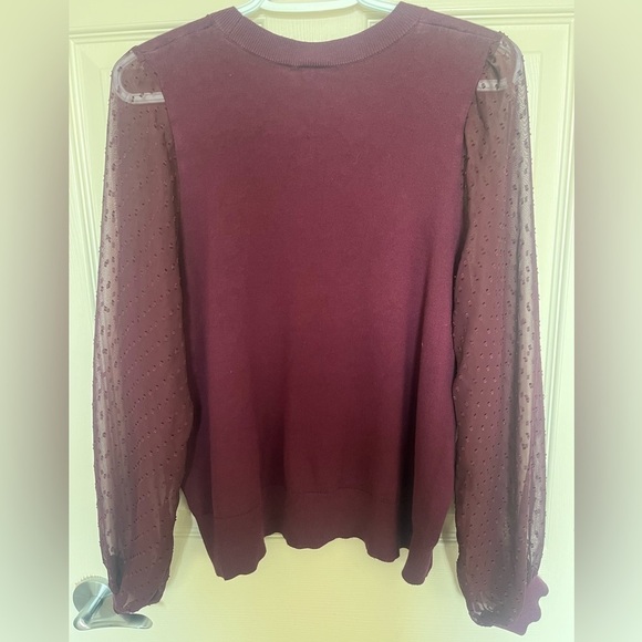 Reitman’s Purple Sheer sleeve Sweater - Picture 2 of 4